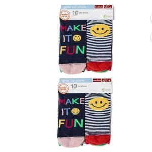 🔥20 Wonder Nation Girls No Show Socks, 20-Pack, Sizes Large New kids